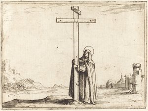 A Szent Keresztet ölelő apáca, 1628. alkotó: Jacques Callot