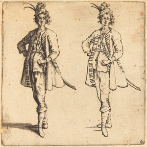 Tiszt, elölnézet, 1617 és 1621. alkotó: Jacques Callot