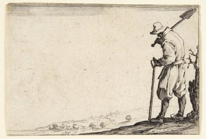 Vállán ásót vivő paraszt alkotó: Jacques Callot