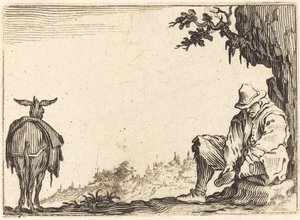 Paraszt, aki leveszi a cipőjét alkotó: Jacques Callot