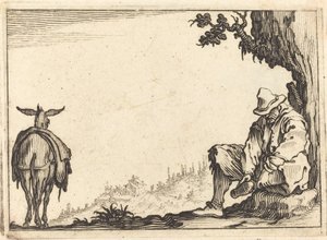 Paraszt, aki leveszi a cipőjét alkotó: Jacques Callot