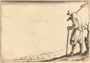 Paraszt, lapáttal a vállán alkotó: Jacques Callot