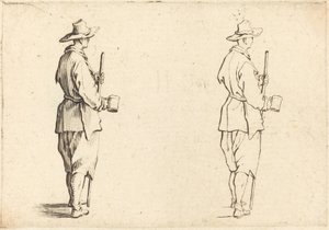 Paraszt, kupával alkotó: Jacques Callot