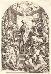 Péter feltámasztja Tabitát alkotó: Jacques Callot