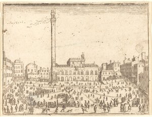 Piazza Publicca, Siena. alkotó: Jacques Callot