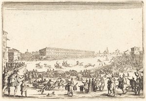 Piazza Santa Croce, Firenze, kb. 1622. alkotó: Jacques Callot