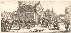 Egy kolostor kifosztása alkotó: Jacques Callot