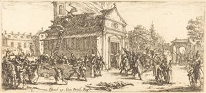 Egy kolostor kifosztása alkotó: Jacques Callot