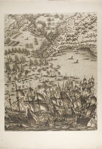 Ötödik tábla La Rochelle ostromából alkotó: Jacques Callot