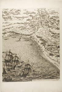 Hatodik tábla La Rochelle ostromából alkotó: Jacques Callot