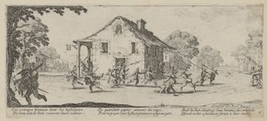 Fosztogatás, a „A háború borzalmai” című sorozat 4. része alkotó: Jacques Callot