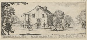 Fosztogatás, a „A háború borzalmai” című sorozat 4. része alkotó: Jacques Callot
