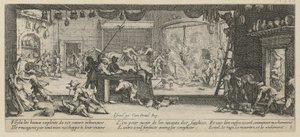 Egy tanya kifosztása, az „A háború borzalmai” című sorozat 5. része alkotó: Jacques Callot