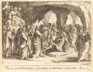 Lázár feltámasztása, 1635. alkotó: Jacques Callot