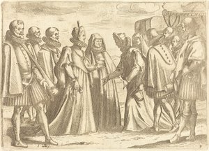 Fogadás Mantovában alkotó: Jacques Callot
