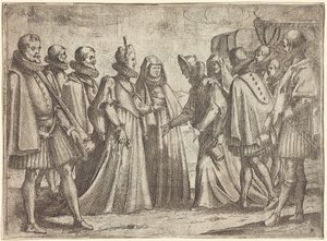 Fogadás Mantuában [recto] alkotó: Jacques Callot