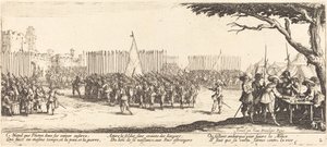 Csapattoborzás, c. 1633. alkotó: Jacques Callot