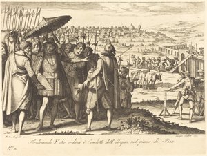 A pisai vízvezeték helyreállítása alkotó: Jacques Callot