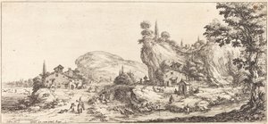 Hazatérés a vadászatról, valószínűleg c. 1630. alkotó: Jacques Callot