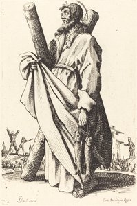 Szent András, 1631-ben jelent meg. alkotó: Jacques Callot