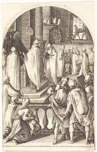 Szent Vazul misét celebrál alkotó: Jacques Callot