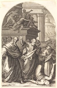 Sapphira halállal büntetve alkotó: Jacques Callot