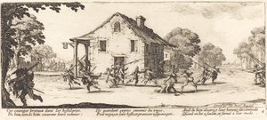 Fosztogatás jelenete alkotó: Jacques Callot