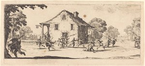 Fosztogatás jelenete alkotó: Jacques Callot