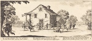 Fosztogatás jelenete, c. 1633. alkotó: Jacques Callot