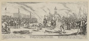 Máglya, a "Háború borzalmai" sorozat 13. lapja alkotó: Jacques Callot