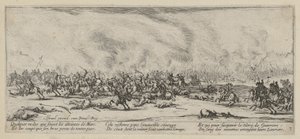 Csata, a „A háború borzalmai” című sorozat 3. része alkotó: Jacques Callot