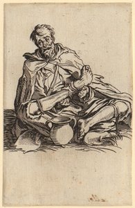 Gyenge koldus, a „Koldusok” sorozat 13. lapja alkotó: Jacques Callot