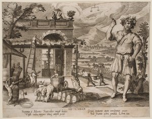 Szeptember, „A hónapok” sorozatból alkotó: Jacques Callot