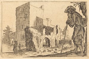 Pásztor és romok alkotó: Jacques Callot