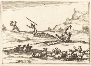 Pásztorok, akik védik állományukat alkotó: Jacques Callot