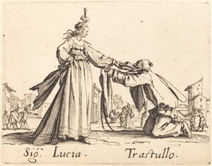 Jelek. Lucia és Trastullus alkotó: Jacques Callot