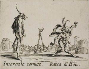 Horned Smaraolo – hóhér Ratsa, 4. lemez a Balli di Sfessaniától alkotó: Jacques Callot