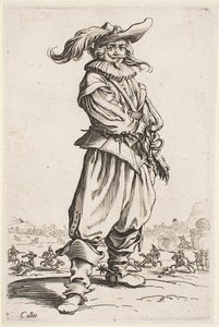 Katona tollas kalapban, a „Lotharingiai nemesség” sorozatból alkotó: Jacques Callot