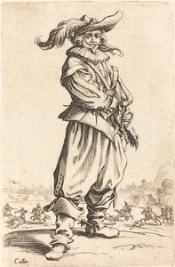 Tollas kalapos katona, c. 16201623. alkotó: Jacques Callot