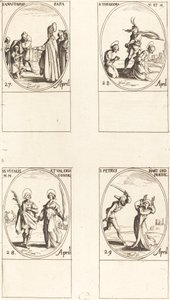 Szent Anasztáz; Szent Theodora; Sts. Vitalis és Valeria; Szent Péter vértanú alkotó: Jacques Callot