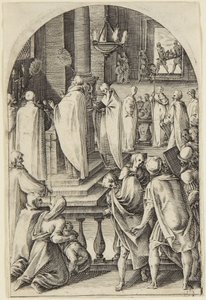 Szent Bazil a miseáldozatot ünnepli alkotó: Jacques Callot