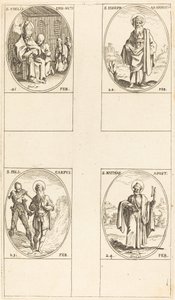 Szent Félix; Arimatheai Szent József; St. Polycarpe; Szent Mátyás apostol alkotó: Jacques Callot