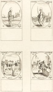 Utca. Ferreolus, St. január, St. Eustace és gyermekei, Sts. Fausta és Evelasius. alkotó: Jacques Callot