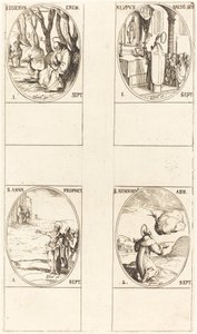 St. Giles; St. Lupus; Szent Anna; St. Nonnosus alkotó: Jacques Callot