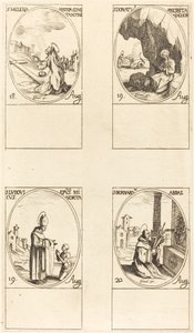 Szent Ilona, Szent Donát, Szent Ludovics, püspök, Szent Bernát. alkotó: Jacques Callot