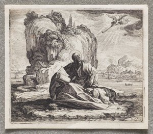 Szent János Patmosz szigetén alkotó: Jacques Callot