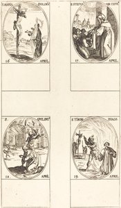 Utca. Maria Doloru; Utca. István, apát; Utca. Apollo; Utca. kerék alkotó: Jacques Callot