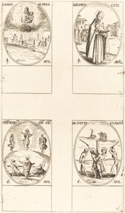 Havas Szent Mária, Szent Memmius püspök, A színeváltozás, Sts. Justus és Pastor. alkotó: Jacques Callot