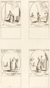 Utca. Matilda; Utca. Longinus; Utca. Cyriacus; Utca. Herbert alkotó: Jacques Callot
