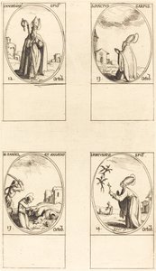 Szent Maximilian; St. Carpus; Szent Dániel és Angelus; Szent Fortunatus alkotó: Jacques Callot